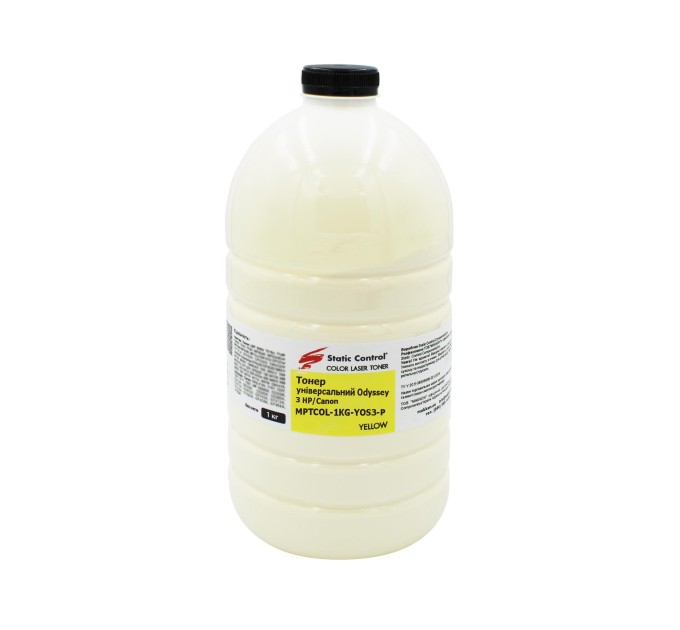 тонер універсальний Odyssey 3 HP/Canon 1кг yellow (фасований) Static Control