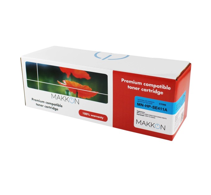 картридж MAKKON сумісний аналог HP CE411A (305A) cyan