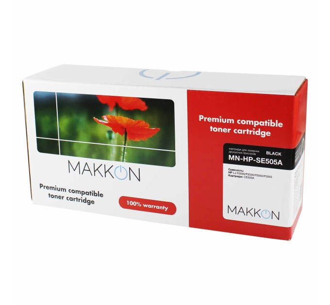 картридж MAKKON сумісний аналог HP CE505A (05A)/CF280A (80A), Canon 719