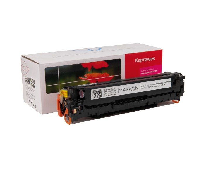 картридж MAKKON сумісний аналог HP CF213A (131A), Canon 731 magenta
