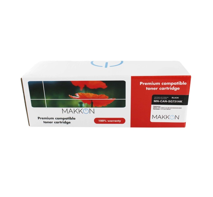 картридж MAKKON сумісний аналог HP CF210X (131X), Canon 731H black