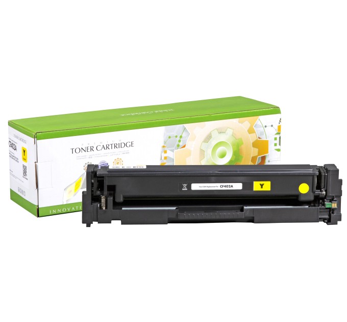 картридж Static Control сумісний аналог HP CF402A (201A), Canon 045 yellow