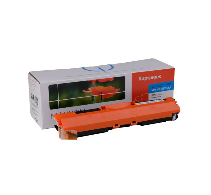картридж MAKKON сумісний аналог HP СF351A (130A) cyan