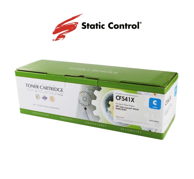 картридж Static Control сумісний аналог HP CF541X (203X) cyan