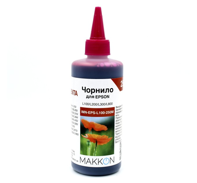 чорнило для Epson L100/L200/L300/L800 (C13T66434A/C13T67334A) 250 мл Makkon magenta