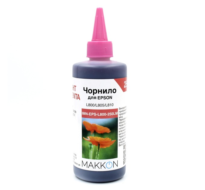 чорнило для Epson L800/L805/L810 (C13T67364A) 250 мл Makkon light magenta