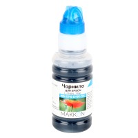 чорнило для Epson EcoTank L7160/L7180 (C13T00R240) (106) 70 мл Makkon cyan