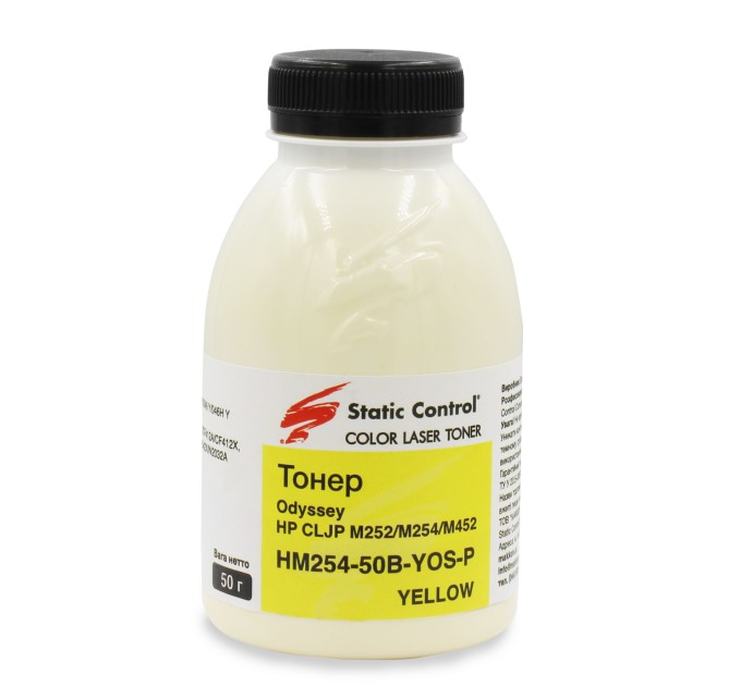 тонер Odyssey HP CLJP M252/M254/M452 50г yellow (фасований) Static Control