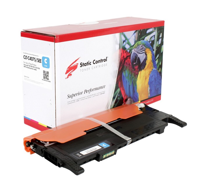 картридж Static Control Parrot відновлений Samsung CLT-C407S cyan