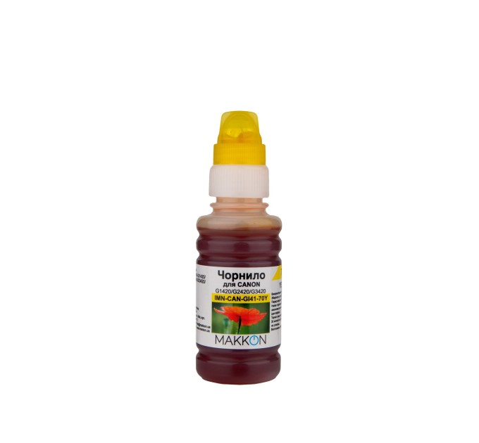 чорнило для Canon PIXMA G1420/G2420/G2460/G3420/G3460 (4545C001AA) (GI-41) 70 мл Makkon yellow