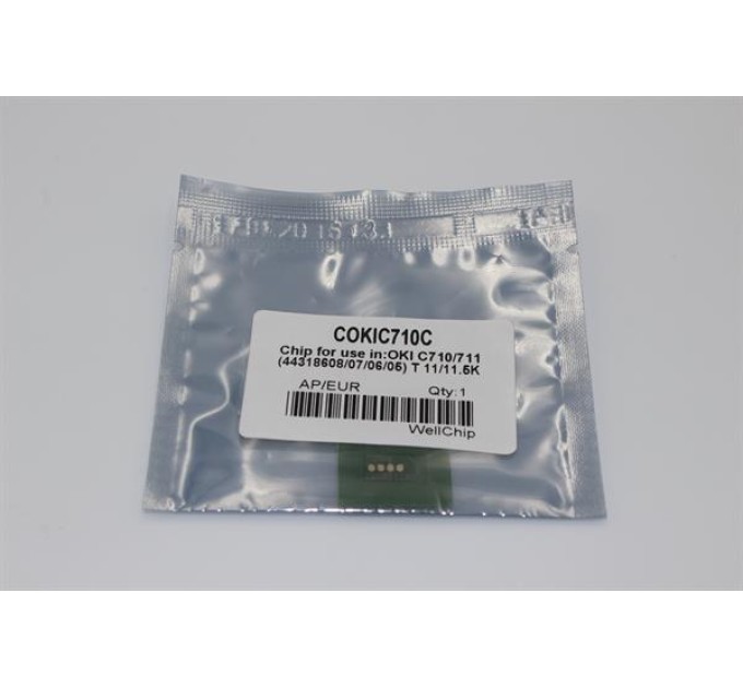 Чіп картриджа WellChip OKI C710, Cyan, COKIC710TC