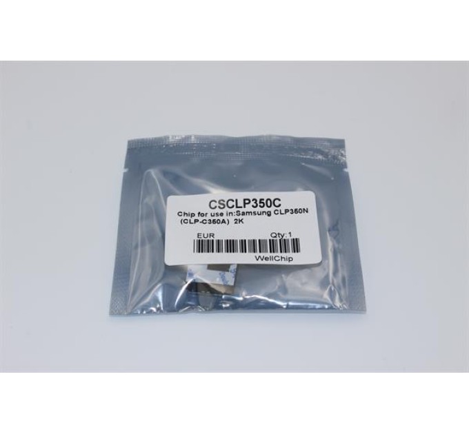 Чіп картриджа WellChip Samsung CLP-350, Cyan, CSCLP350C