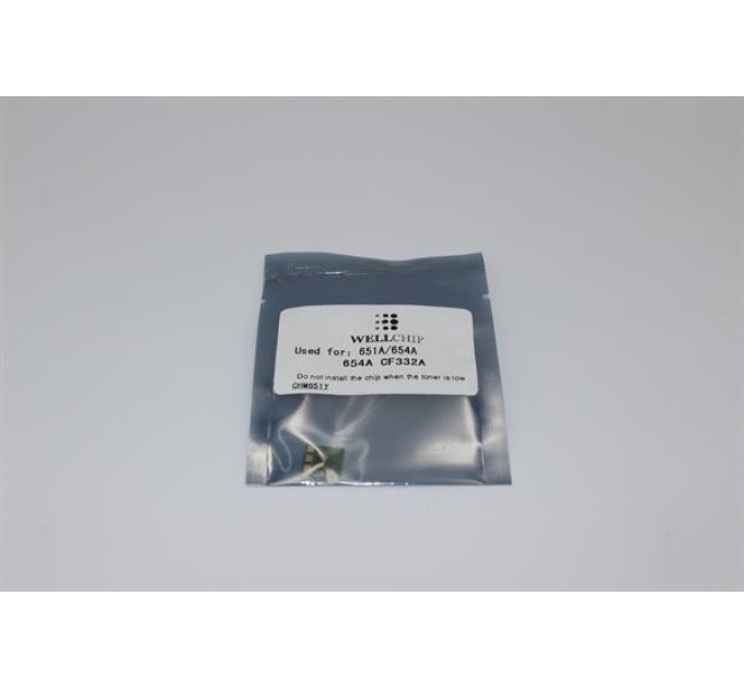 Чіп картриджа WellChip HP LJ M651, Yellow, CHM651Y