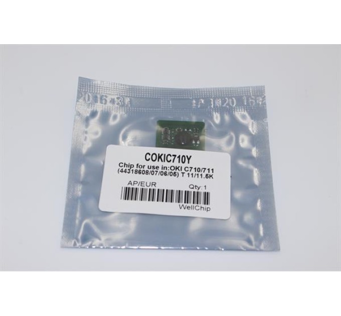 Чіп картриджа WellChip OKI C710, Yellow, COKIC710TY