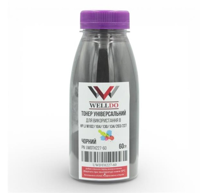 Тонер WELLDO HP LJ M203/227, 60г/банка, UWDTH227-60