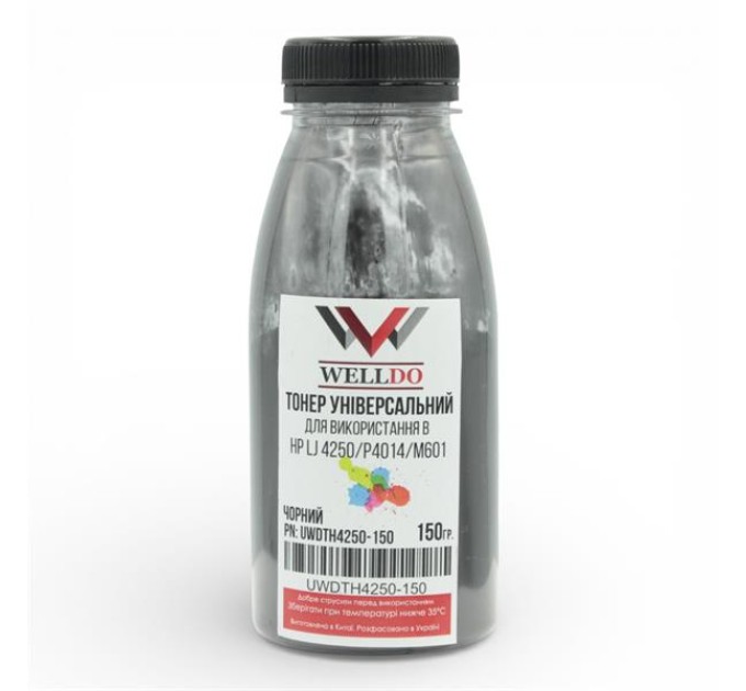 Тонер WELLDO HP LJ P4014, 150г/банка, UWDTH4250-150