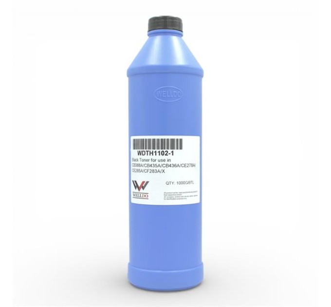 Тонер WELLDO HP LJ P1102/1566, 1000г/банка, WDTH1102-1