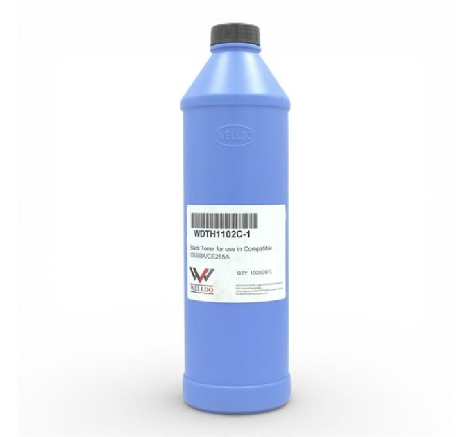 Тонер WELLDO HP LJ P1102/1566, 1000г/банка, WDTH1102C-1
