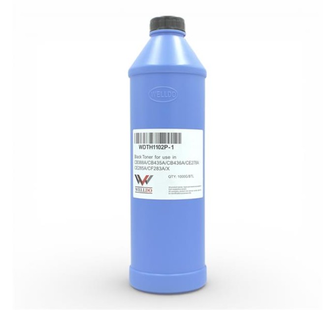 Тонер WELLDO HP LJ P1102/1566, 1000г/банка, WDTH1102P-1
