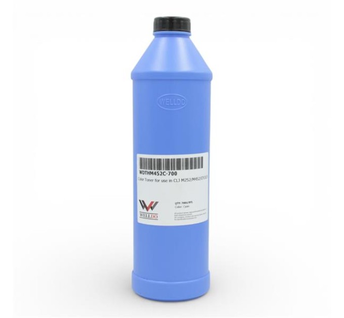 Тонер WELLDO HP LJ M452, 700г/банка, Cyan, WDTHM452C-700