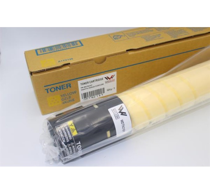 Тонер-картридж WELLDO Minolta Bizhub C220, Yellow, 23K/туба, WDTN216Y