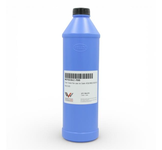 Тонер WELLDO Samsung COLOR CLP-360, Cyan, 700г/банка, WDTSCOLC-700