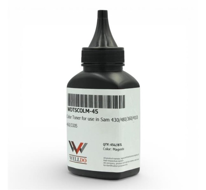 Тонер WELLDO Samsung COLOR CLP-360, Magenta, 45г/банка, WDTSCOLM-45