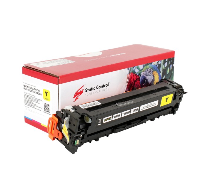 картридж Static Control Parrot сумісний аналог HP CF212A (131A)/CB542A (125A)/CE322A (128A), Canon 716/731 жовтий