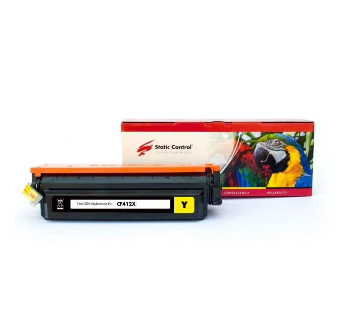 картридж Static Control Parrot сумісний аналог HP CF412X (410X), Canon 046H жовтий