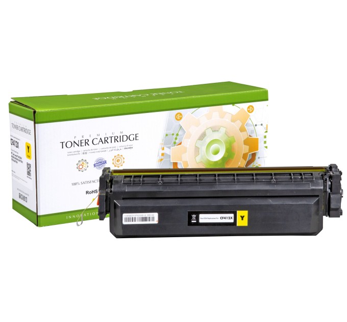 картридж Static Control сумісний аналог HP CF412X (410X), Canon 046H жовтий