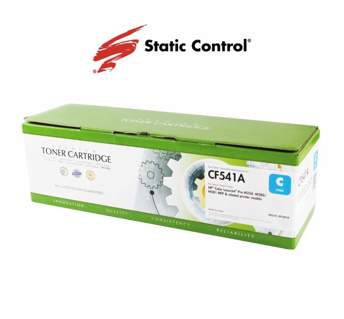 Картридж Static Control сумісний аналог HP CF541A (203A) синій