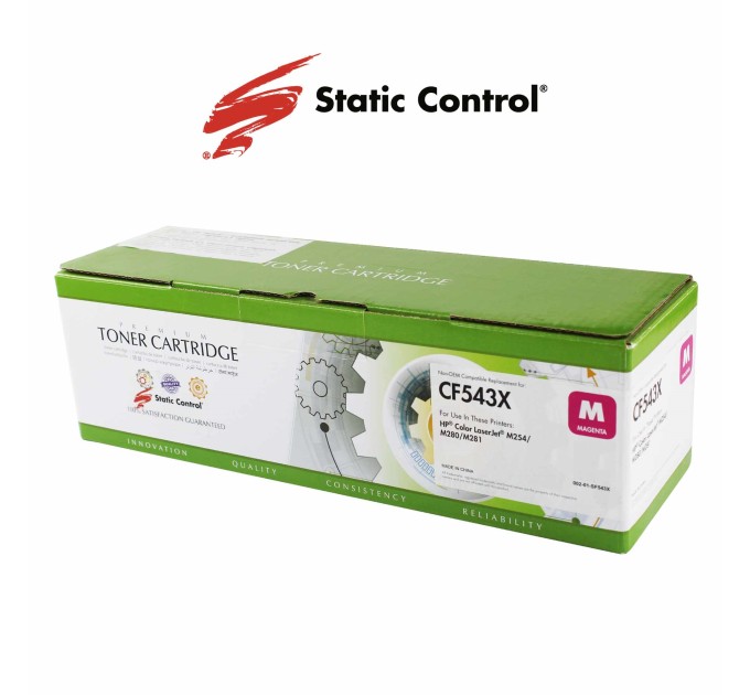 Картридж Static Control сумісний аналог HP CF543X (203X) червоний