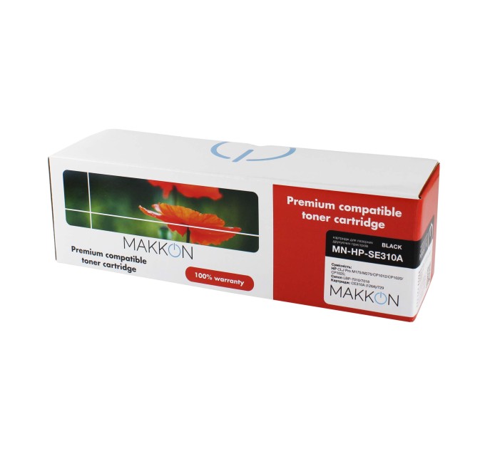 картридж MAKKON сумісний аналог HP СE310A (126A), Canon 729 чорний
