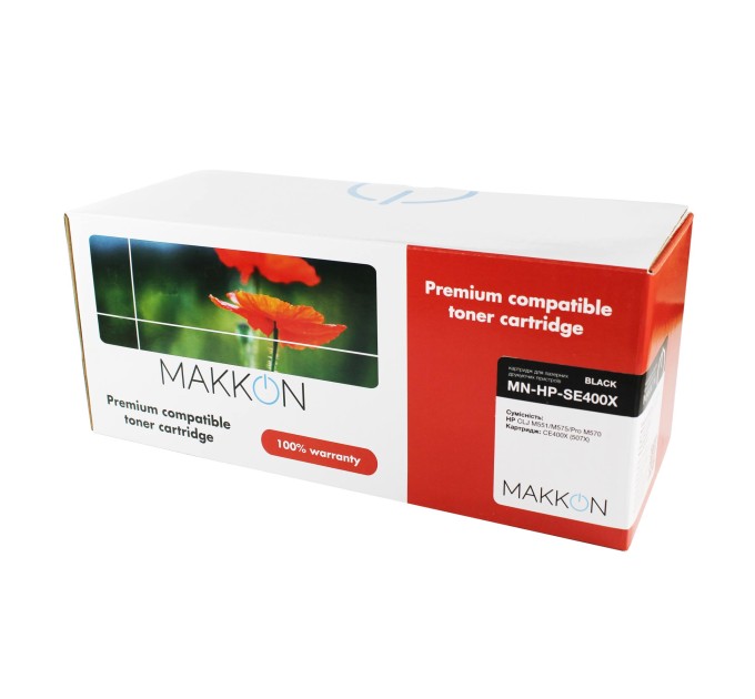 картридж MAKKON сумісний аналог HP CE400X (507X) чорний