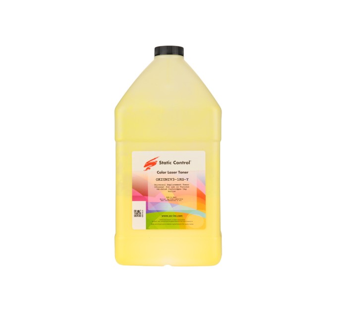 Тонер Oki універсальний флакон, 1 кг, жовтий SCC (OKIUNIV3-1KG-Y)
