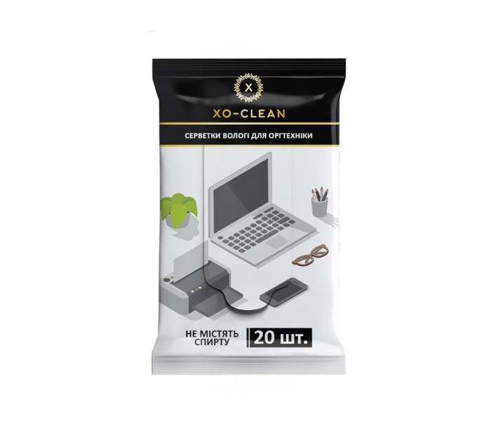 Вологі серветки для оргтехніки XoKo XO-Clean 20 шт х 1 шт упаковка