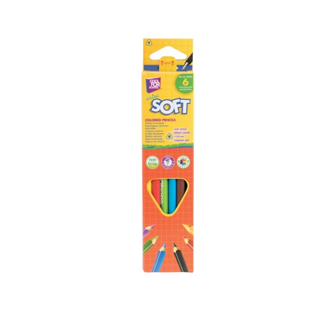 Олівці кольорові "Extra Soft", 6 кольорів