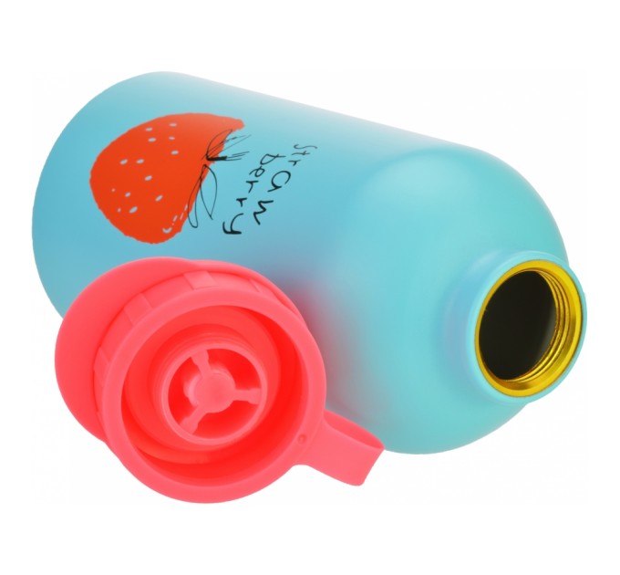 Дитяча пляшка для води, CoolForSchool, Strawberry, 500 мл., блакитна