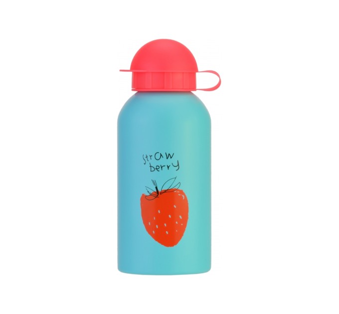 Дитяча пляшка для води, CoolForSchool, Strawberry, 500 мл., блакитна