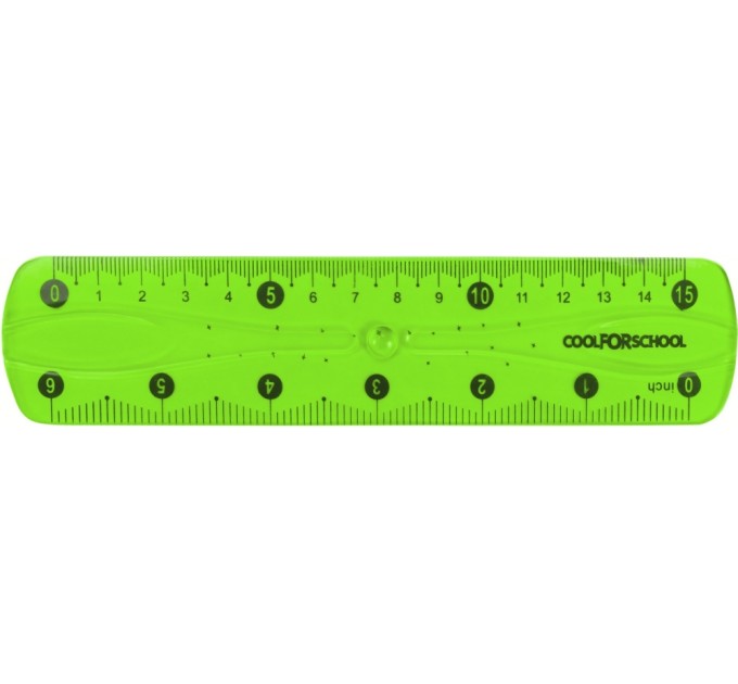 Лінійка пластикова PVC "FLEX" 15 см гнучка, кольорова