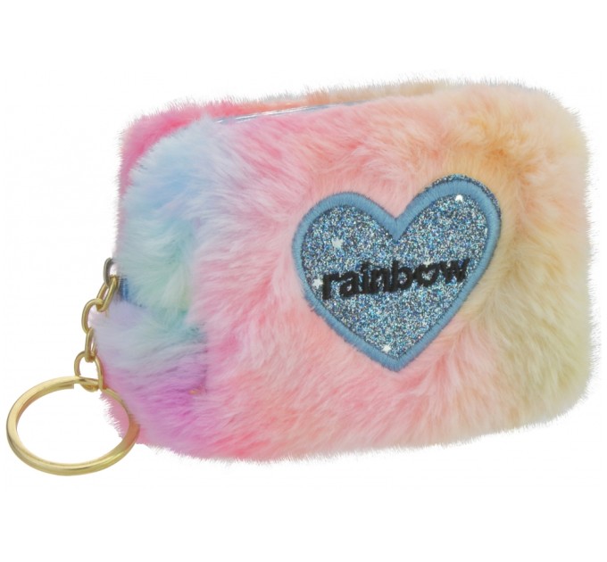 Брелок-гаманець пухнастий Rainbow