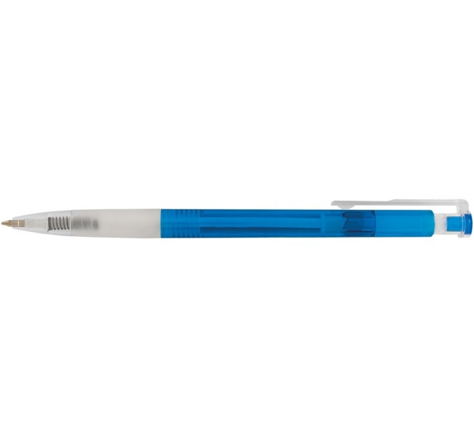 Ручка кулькова автомат. ECONOMIX NEPTUN 0,5 мм. Корпус асорті, пише синім