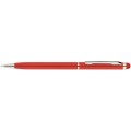 Ручка кулькова металева ECONOMIX STYLUS. Корпус червоний, пише синім