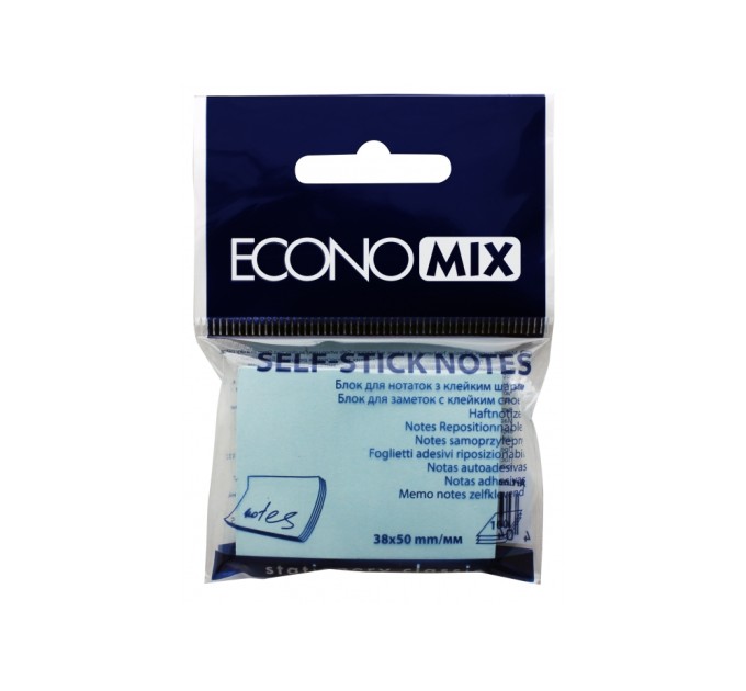 Стікери Economix, 35х50, блакитні, 100 арк.