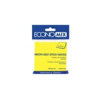 Стікери Economix, 75х75, жовті, 100 арк.