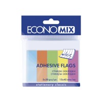 Стікери-закладки Economix, 15х45, паперові