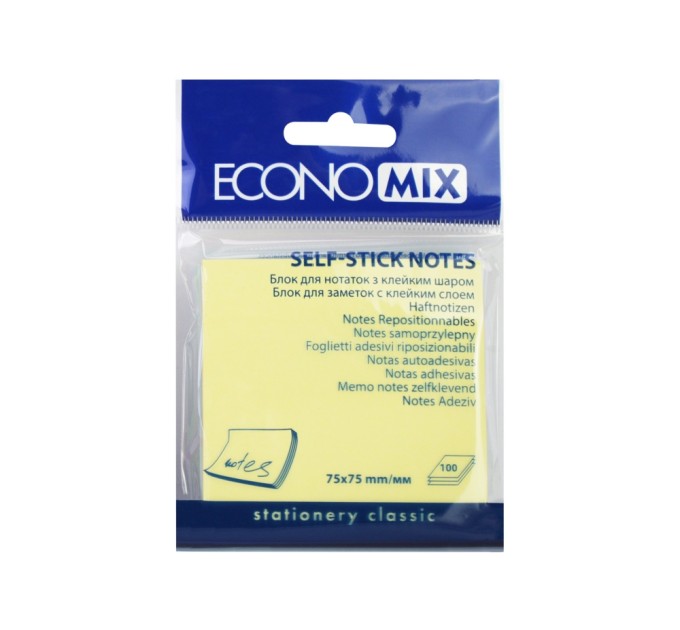 Стікери Economix, 75х75, 4 кольори, 100 арк.