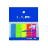 Стікери-закладки Economix, 12х45, пластикові