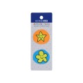 Закладки з клейким шаром 35х40 мм Economix Fun flower and star, 40 шт., пластикові, асорті