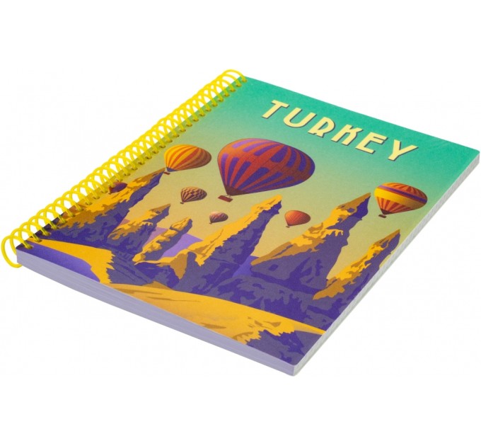 Блокнот "Travelling 05" А5, пластикова обкл., спіраль, 80 арк., клітинка